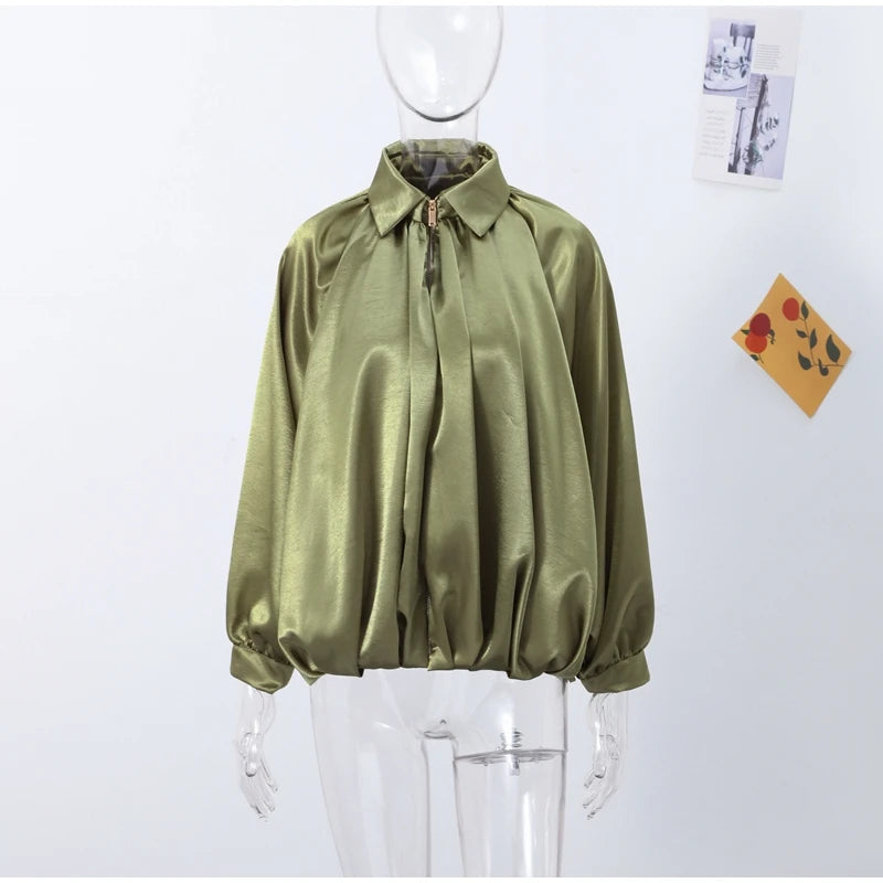 Elegant Green Suede Jacket