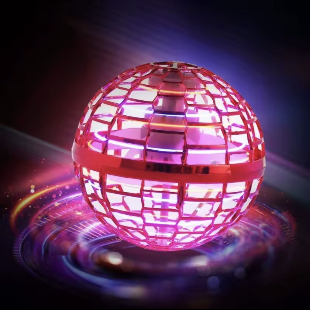 Flying Orb Hover ball 2025 in vibrant colors, showcasing its boomerang effects and smooth flight for kids.