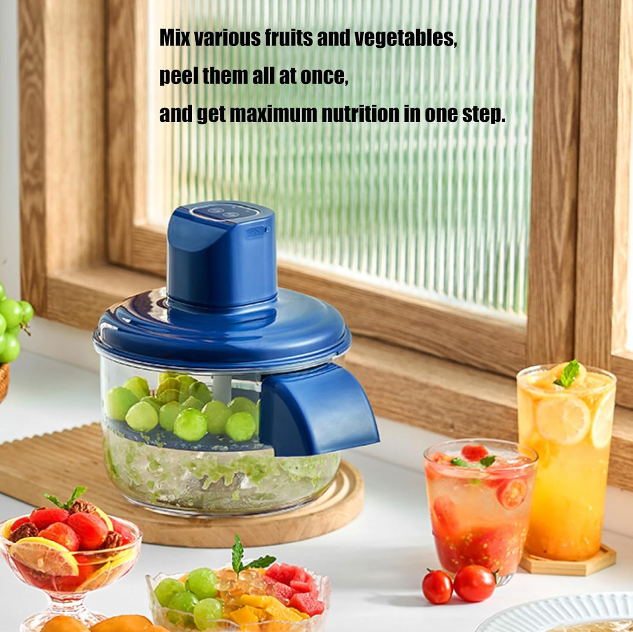 Automatic Grape Peeling Machine, Electric Garlic Peeler, Stainless Steel Grape Tool, Rechargeable Fruit Peeler, Fruit Skin Remover Tool, Electric Peeler Machine For Grapes, Garlic, Tomato