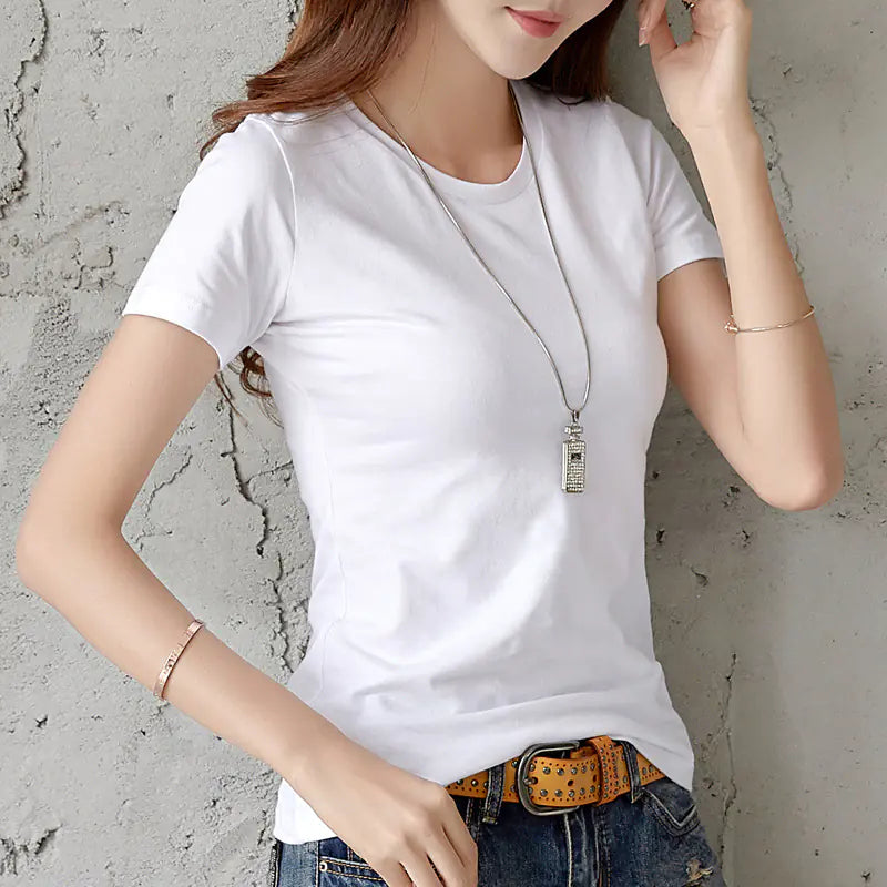 Slim Fit Short Sleeve White T-Shirt