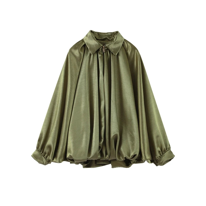 Elegant Green Suede Jacket