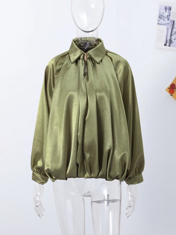 Elegant Green Suede Jacket