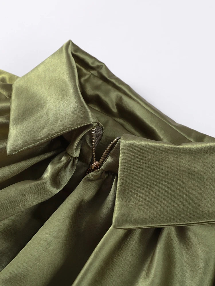 Elegant Green Suede Jacket