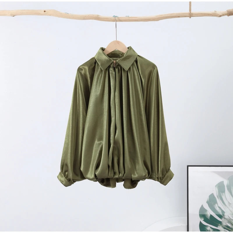 Elegant Green Suede Jacket