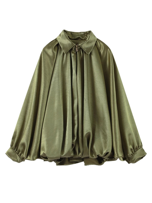 Elegant Green Suede Jacket